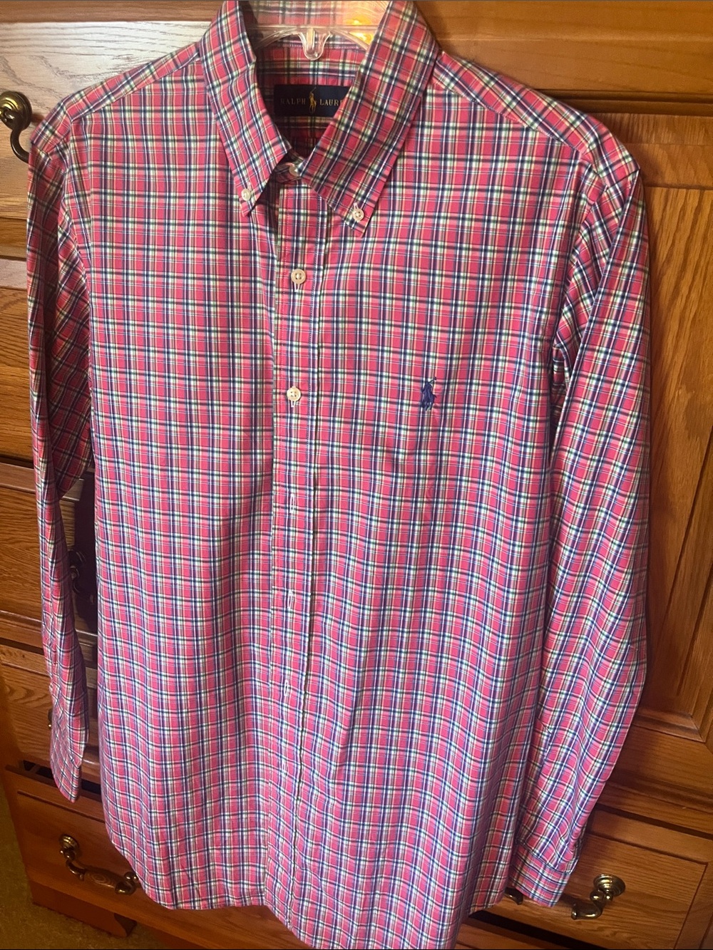 Polo by Ralph Lauren pink and Blue  multi colored Plaid Button-Down Shirt